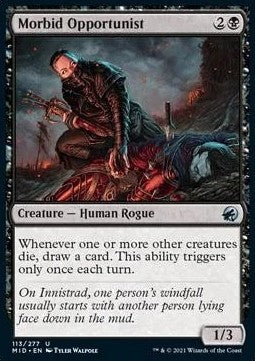 MTG - Innistrad: Midnight Hunt - 113/277 : Morbid Opportunist (Foil) (8267186667767)