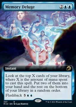 MTG - Innistrad: Midnight Hunt - 337 : Memory Deluge (Foil) (Borderless) (8042312925431)