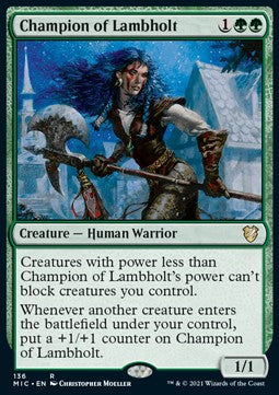 MTG - Innistrad: Midnight Hunt - Commander - 136 : Champion of Lambholt (Non Foil) (8107968200951)