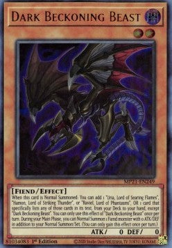 YGO - 2021 Tin of Ancient Battles - MP21-EN249 : Dark Beckoning Beast (Ultra Rare) (1st Edition) (8370245075191)