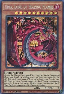 YGO - 2021 Tin of Ancient Battles - MP21-EN252 : Uria, Lord of Searing Flames (Secret Rare) - 1st Edition (8079543894263)