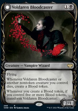 MTG - Innistrad: Crimson Vow - 298 : Voldaren Bloodcaster // Bloodbat Summoner (Non Foil) (Showcase) (8289165738231)