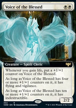 MTG - Innistrad: Crimson Vow - 354 : Voice of the Blessed (Non Foil) (Borderless) (9499175616759)