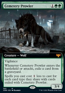 MTG - Innistrad: Crimson Vow - 385 : Cemetery Prowler (Non Foil) (Borderless) (8288914374903)