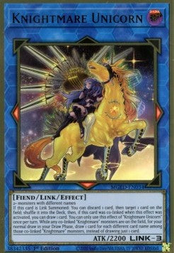 YGO - Maximum Gold: El Dorado - MGED-EN034 : Knightmare Unicorn (Premium Gold Rare) (Alt Art) - 1st Edition (8079765799159)