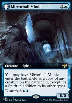 MTG - Innistrad: Crimson Vow - 361 : Mirrorhall Mimic // Ghastly Mimicry (Non Foil) (Borderless) (8052550435063)