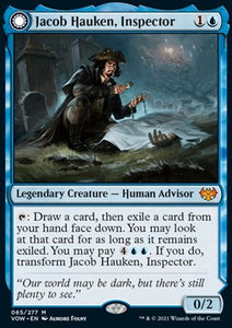 MTG - Innistrad: Crimson Vow - 065/277 : Jacob Hauken, Inspector // Hauken's Insight (Non Foil) (9499218477303)