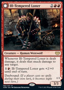 MTG - Innistrad: Crimson Vow - 164/277 : Ill-Tempered Loner // Howlpack Avenger (Non Foil) (9499234992375)