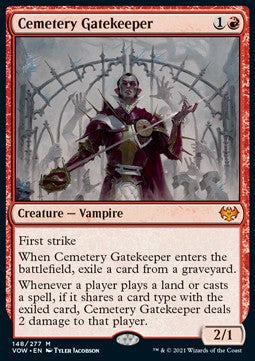 MTG - Innistrad: Crimson Vow - 148/277 : Cemetery Gatekeeper (Foil) (8071659094263)