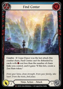 Crucible Of War (UNL) - CRU054 : Find Center (Blue) (Rainbow Foil) (8259268018423)