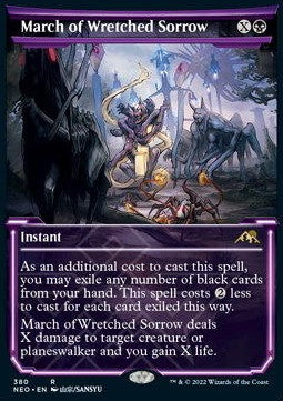 Kamigawa Neon Dynasty - 347 : March of Wretched Sorrow (Non Foil) (Showcase) (8107587109111)