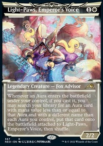 MTG - Kamigawa: Neon Dynasty - 0367 : Light-Paws, Emperor's Voice (Foil) (Showcase) (8107116396791)