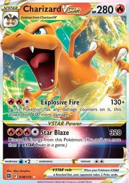 SWORD AND SHIELD, Brilliant Stars - 018/172 : Charizard VSTAR (Half Art)