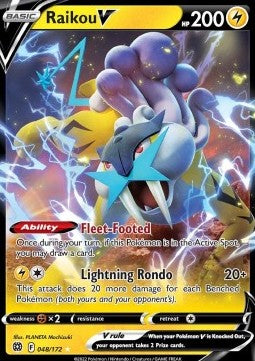 SWORD AND SHIELD, Brilliant Stars - 048/172 : Raikou V (Half Art) (9532706423031)