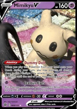 SWORD AND SHIELD, Brilliant Stars - 068/172 : Mimikyu V (Half Art)