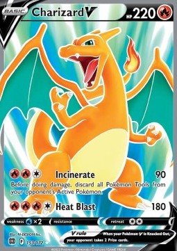 SWORD AND SHIELD, Brilliant Stars - 153/172 : Charizard V (Full Art)