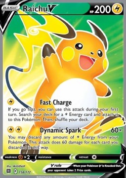SWORD AND SHIELD, Brilliant Stars - 158/172 : Raichu V (Full Art)