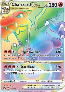 SWORD AND SHIELD, Brilliant Stars - 174/172 : Charizard VSTAR (Secret Rare)