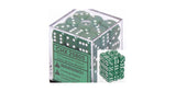 Chessex - 12mm D6 Dice Block - Opaque - Green w/White