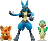 Pokemon - Battle Figure Set - Lucario, Pawmi & Snivy (9511327990007)