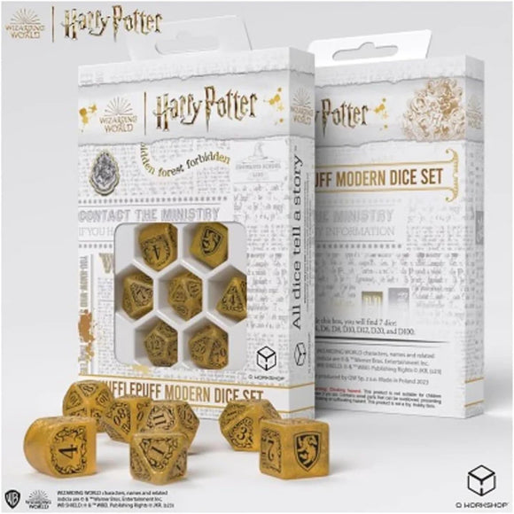 Harry Potter - 7 Dice Set - Hufflepuff - Yellow (8085354414327)