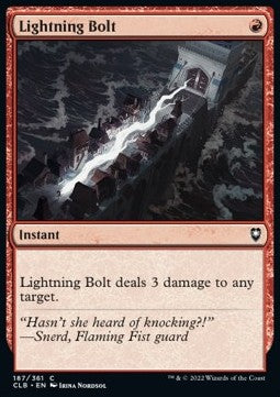 MTG - Commander Legends: Battle for Baldur's Gate - 187/361 : Lightning Bolt (Foil) (9506179743991)