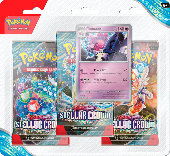 Pokemon - 3 Pack Blister: (Tinkaton) - Scarlet & Violet Stellar Crown (8373742764279)