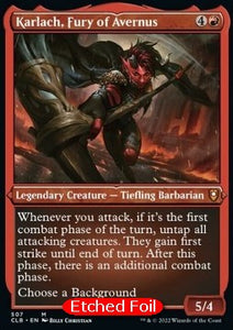 MTG - Commander Legends: Battle for Baldur's Gate - 507 : Karlach, Fury of Avernus (Etched Foil) (8001915617527)