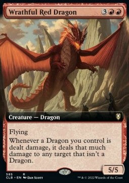 MTG - Commander Legends: Battle for Baldur's Gate - 585 : Wrathful Red Dragon (Borderless) (Non Foil) (8002268791031)