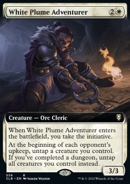 MTG - Commander Legends: Battle for Baldur's Gate - 558 : White Plume Adventurer (Borderless) (Non Foil) (8002269249783)