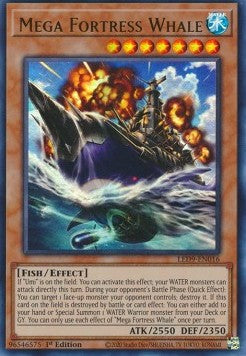 YGO - Legendary Duelists: Duels From the Deep - LED9-EN016 : Mega Fortress Whale (Ultra Rare) - 1st Edition (8079837331703)