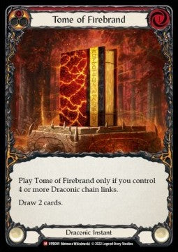 Flesh & Blood - Uprising - UPR089 : Tome of Firebrand (Non Holo) (Red) (8055826153719)