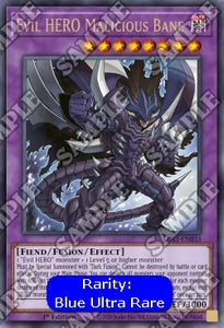 YGO - Legendary Duelist, Season 3 - LDS3-EN033 : Evil HERO Malicious Bane (Ultra Rare) (Blue) - 1st Edition (8064434634999)