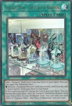 YGO - Tactical Masters - TAMA-EN011 : Vaylantz Wars - The Place of Beginning (Ultra Rare) - 1st Edition (8080460316919)
