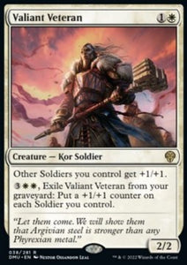 MTG - Dominaria United - 038/281 : Valiant Veteran (Non Foil) (8290168111351)