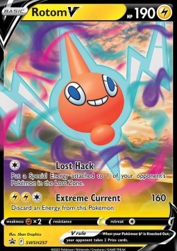 SWORD AND SHIELD, Black Star Promo - SWSH257 : Rotom V (Half Art) (9534297866487)