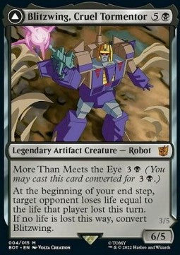 MTG - Universes Beyond: Transformers - 004 : Blitzwing, Cruel Tormentor // Blitzwing, Adaptive Assailant (Non Foil) (9506149335287)