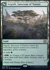 MTG - The Brothers' War - 256/287 : Argoth, Sanctum of Nature // Titania, Gaea Incarnate (Foil) (8073506488567)