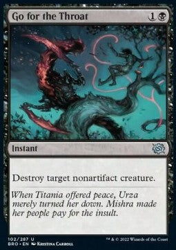 MTG - The Brothers' War - 102/287 : Go for the Throat (Non Foil) (8371627983095)