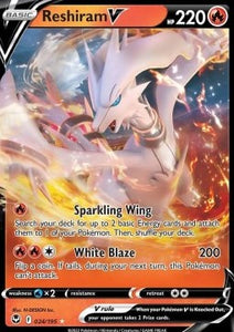 SWORD AND SHIELD, Silver Tempest - 024/195 : Reshiram V (Half Art) (9534420549879)