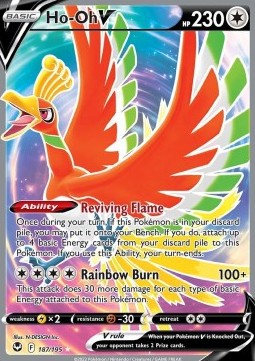 SWORD AND SHIELD, Silver Tempest - 187/195 : Ho-Oh V (Full Art) (9534425399543)