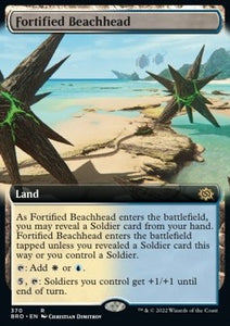 MTG - The Brothers' War - 0370 : Fortified Beachhead (Borderless) (Foil) (8002294448375)