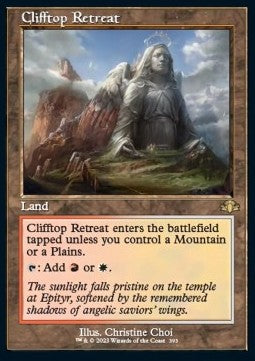 MTG - Dominaria Remastered - 393 : Clifftop Retreat (Non Foil) (Retro Frame) (8105144418551)