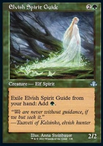 MTG - Dominaria Remastered - 338 : Elvish Spirit Guide (Retro Frame) (Foil) (8070317408503)