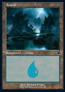 MTG - Dominaria Remastered - 405 : Island (Foil) (8100933107959)