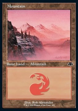 MTG - Dominaria Remastered - 408 : Mountain (Foil) (8100934025463)