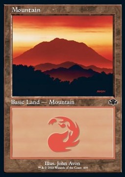 MTG - Dominaria Remastered - 409 : Mountain (Foil) (8100933828855)