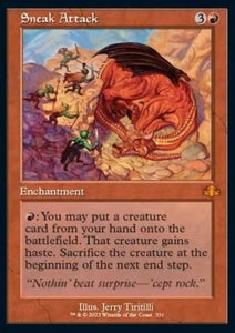 MTG - Dominaria Remastered - 331 : Sneak Attack (Non Foil) (Retro Frame) (8105155494135)