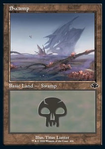 MTG - Dominaria Remastered - 406 : Swamp (Foil) (8100933665015)