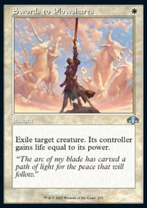 MTG - Dominaria Remastered - 275 : Swords to Plowshares (Foil) (Retro Frame) (8345546391799)